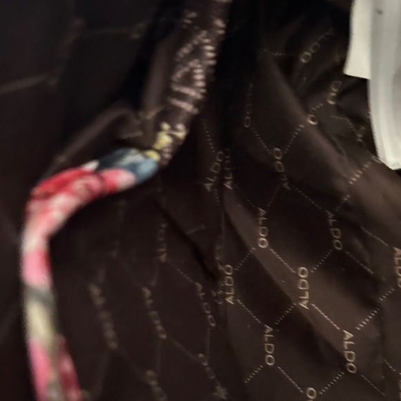 Aldo Geometric Floral Crossbody Bag - Brown and Pink - Picture 7 of 8